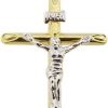 Christian | Bicolor gouden Christus kruis | Nu te koop bij 14Karaats.nl | 10001091-Pendants