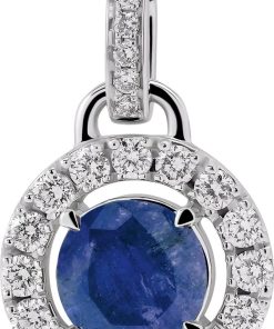 Orphelia | Orphelia HD-4213/SA - Hanger - Goud 18 kt - Diamant 0.31 ct / Saffier 0.79 ct - 1.8 cm | Nu te koop bij 14Karaats.nl | 10001091-Pendants