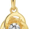 The Jewelry Collection | The Jewelry Collection Hanger Zirkonia - Goud | Nu te koop bij 14Karaats.nl | 10001091-Pendants