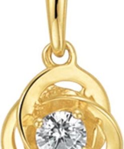 The Jewelry Collection | The Jewelry Collection Hanger Zirkonia - Goud | Nu te koop bij 14Karaats.nl | 10001091-Pendants