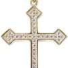 Christian | 14 karaat gouden kruis met zirkonia | Nu te koop bij 14Karaats.nl | 10001091-Pendants