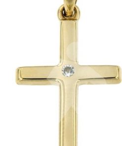 Hetty'S | 14 karaat gouden kruis hanger met Zirconia | Nu te koop bij 14Karaats.nl | 10001091-Pendants