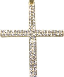 Christian | Gouden kruis hanger met zirkonia's | Nu te koop bij 14Karaats.nl | 10001091-Pendants