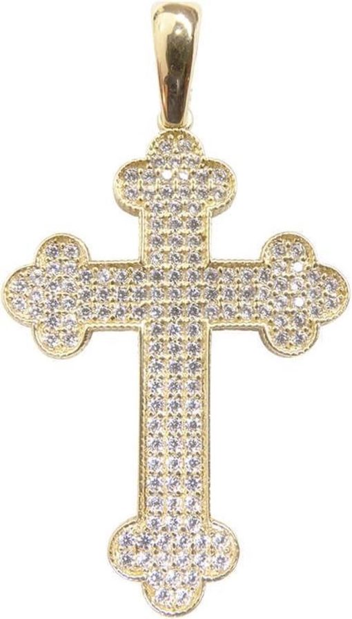 Christian | 14 karaat zirkonia kruis | Nu te koop bij 14Karaats.nl | 10001091-Pendants