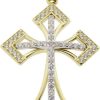 Christian | Geel gouden zirkonia kruis | Nu te koop bij 14Karaats.nl | 10001091-Pendants