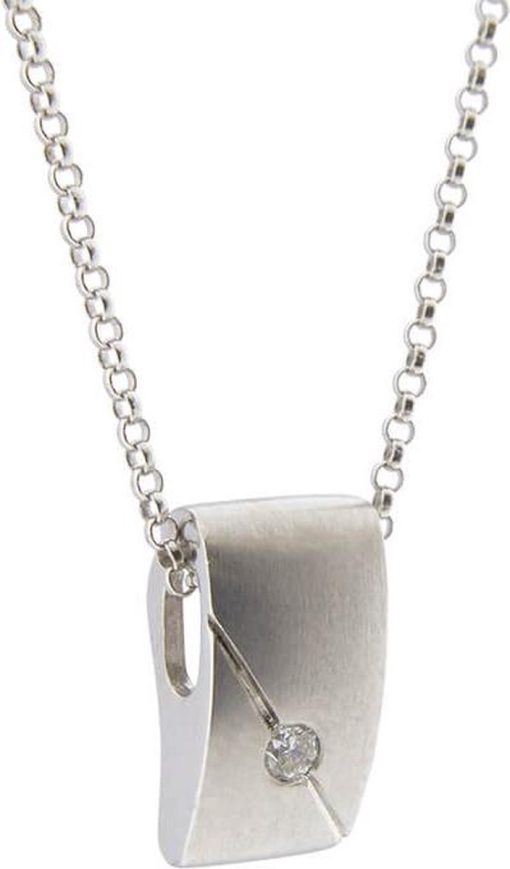 Christian | Wit gouden hanger met briljant | Nu te koop bij 14Karaats.nl | 10001091-Pendants