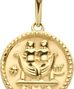 New Bling | New Bling 9NBG-0284 Gouden Sterrenbeeld - Tweeling - 10 mm Doorsnee - 14 Karaat - Goud | Nu te koop bij 14Karaats.nl | 10001091-Pendants