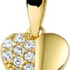 The Jewelry Collection | The Jewelry Collection Hanger Hart Zirkonia - Goud | Nu te koop bij 14Karaats.nl | 10001091-Pendants