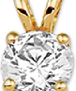 The Jewelry Collection | The Jewelry Collection Hanger Zirkonia - Goud | Nu te koop bij 14Karaats.nl | 10001091-Pendants