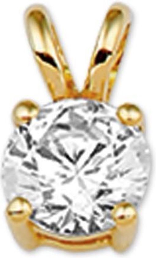 The Jewelry Collection | The Jewelry Collection Hanger Zirkonia - Goud | Nu te koop bij 14Karaats.nl | 10001091-Pendants