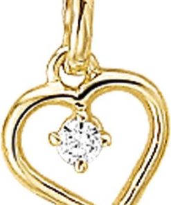 SPARKLE14 | Sparkle14 Hanger Hart Zirkonia - Goud | Nu te koop bij 14Karaats.nl | 10001091-Pendants