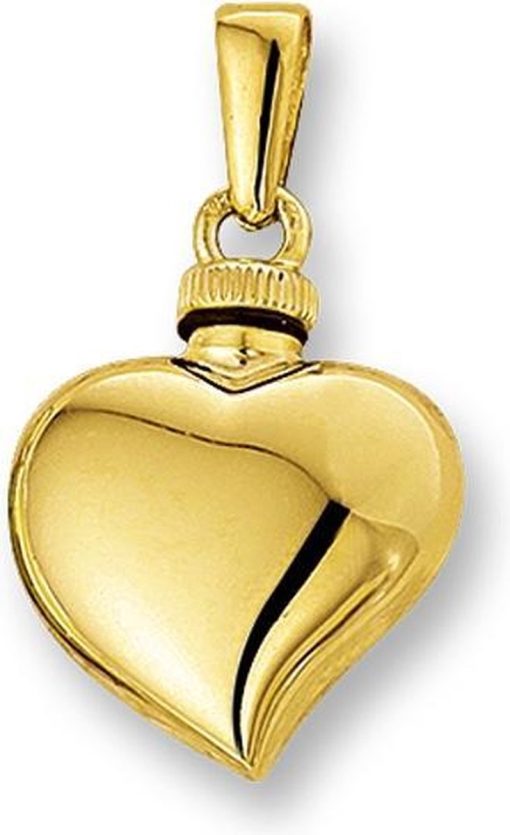 The Jewelry Collection | The Jewelry Collection Urnhanger Hart - Geelgoud (14 Krt.) | Nu te koop bij 14Karaats.nl | 10001091-Pendants
