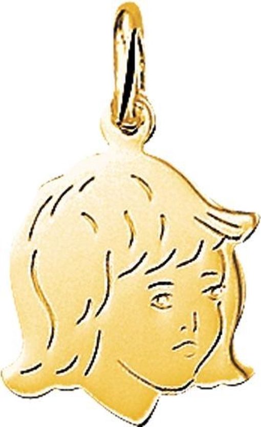 The Jewelry Collection | The Jewelry Collection Bedel Meisje - Goud | Nu te koop bij 14Karaats.nl | 10001091-Pendants