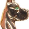 Christian | Gouden hond met smaragd | Nu te koop bij 14Karaats.nl | 10001091-Pendants