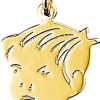 The Jewelry Collection | The Jewelry Collection Bedel Jongen - Goud | Nu te koop bij 14Karaats.nl | 10001091-Pendants