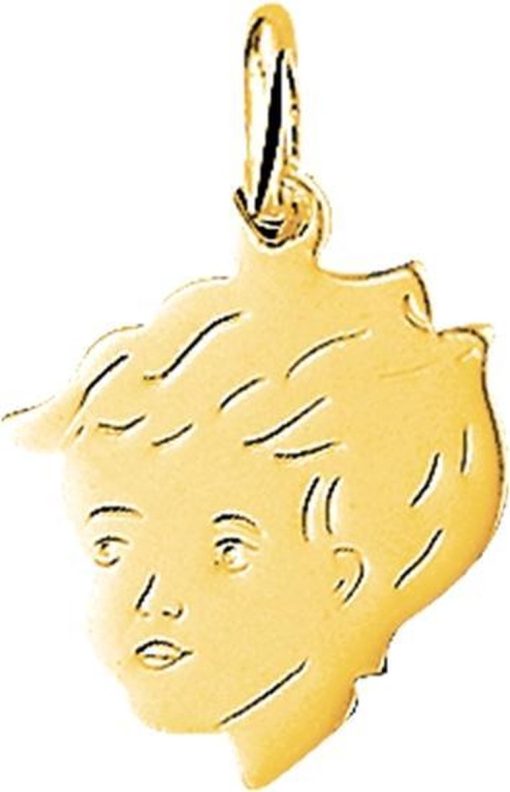 The Jewelry Collection | The Jewelry Collection Bedel Jongen - Goud | Nu te koop bij 14Karaats.nl | 10001091-Pendants