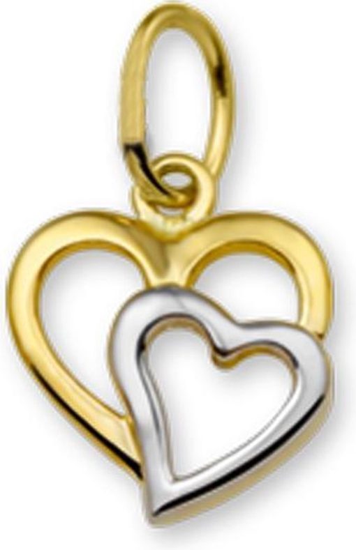 The Jewelry Collection | The Jewelry Collection Hanger Hart - Geelgoud | Nu te koop bij 14Karaats.nl | 10001091-Pendants