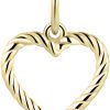 Jewels Inc. | Gisser Jewels - Hanger excl. Collier - Hart Gedraaid - 14mm x 10mm - 14 Karaat Geel Goud | Nu te koop bij 14Karaats.nl | 10001091-Pendants
