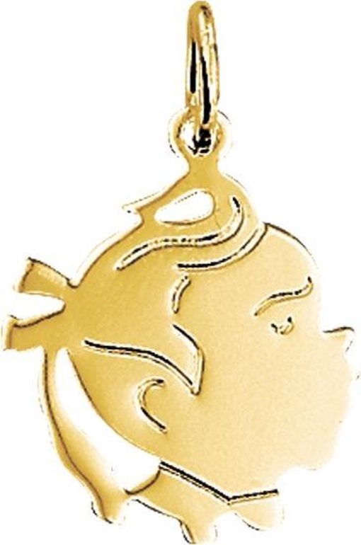 The Jewelry Collection | The Jewelry Collection Bedel Meisje - Goud | Nu te koop bij 14Karaats.nl | 10001091-Pendants