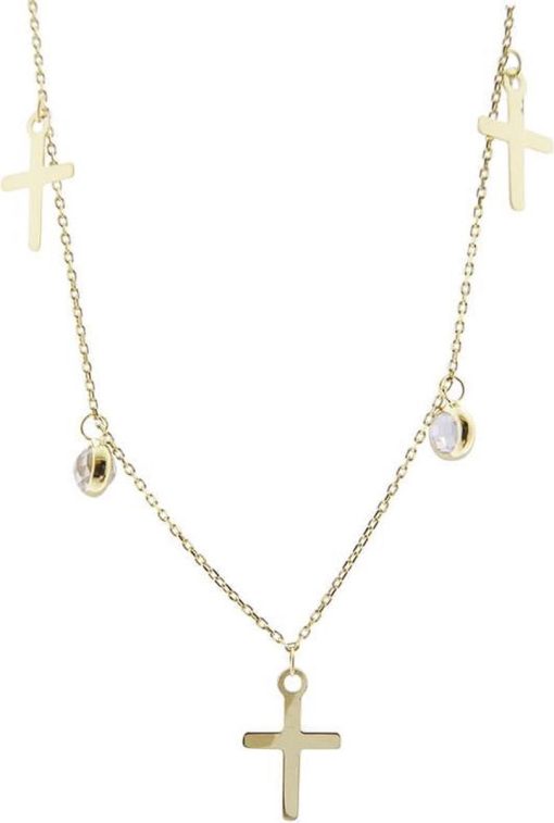 Christian | Geel gouden kruis hanger | Nu te koop bij 14Karaats.nl | 10001091-Pendants