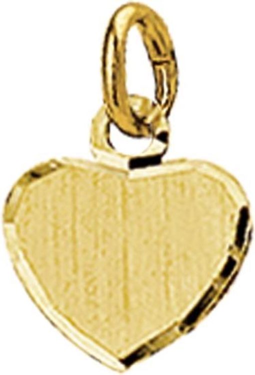 Kasius | 14K Geelgouden graveerhartje mat gediamanteerd - 4018343 | Nu te koop bij 14Karaats.nl | 10001091-Pendants