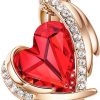 QoF | QoF Swarovski® Kristal Hart Rood – Lengte 45cm | Nu te koop bij 14Karaats.nl | 10001090-Necklaces/Necklets