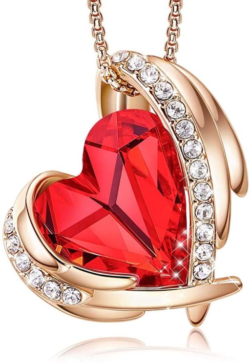 QoF | QoF Swarovski® Kristal Hart Rood – Lengte 45cm | Nu te koop bij 14Karaats.nl | 10001090-Necklaces/Necklets