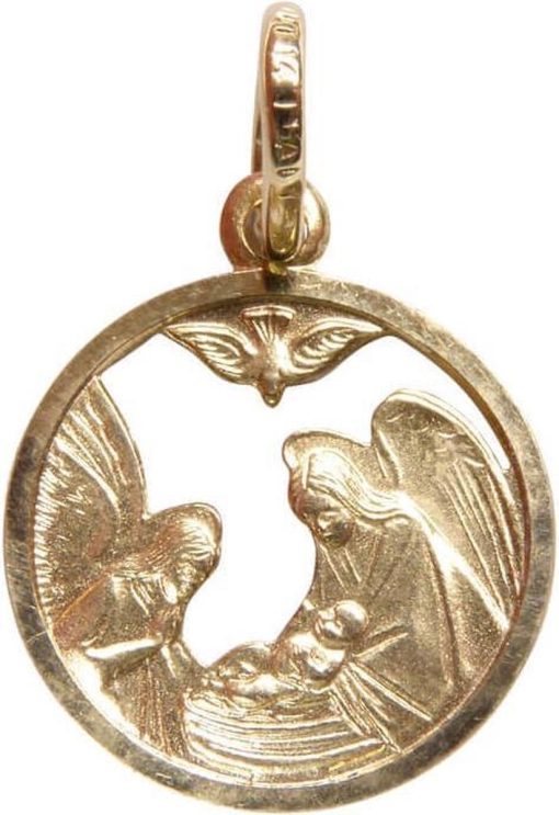 Christian | 14 karaat gouden engel hanger | Nu te koop bij 14Karaats.nl | 10001091-Pendants