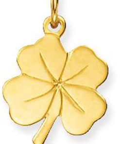 Glow | Glow hanger klaver 18 mm - goud 14 kt | Nu te koop bij 14Karaats.nl | 10001091-Pendants