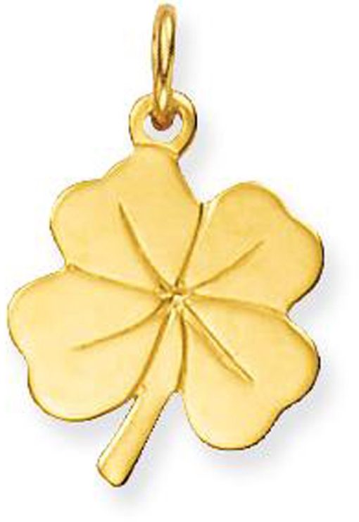Glow | Glow hanger klaver 18 mm - goud 14 kt | Nu te koop bij 14Karaats.nl | 10001091-Pendants