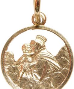 Christian | Geel gouden beschermheer hanger | Nu te koop bij 14Karaats.nl | 10001091-Pendants