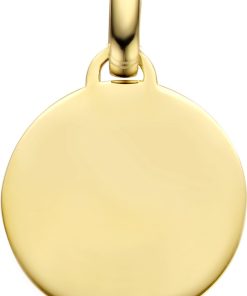 New Bling | New Bling 9NBG-0244 Gouden Hangertje - Dames - Rondje - 14 mm Doorsnee - Glad - Bedel - 14 Karaat - Goud | Nu te koop bij 14Karaats.nl | 10001091-Pendants