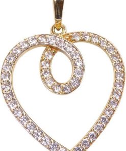 Christian | Bicolor gouden hart hanger met zirkonia | Nu te koop bij 14Karaats.nl | 10001091-Pendants