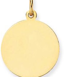 Glow | Glow graveerplaatje rond - goud 14 kt - 16 mm | Nu te koop bij 14Karaats.nl | 10001091-Pendants