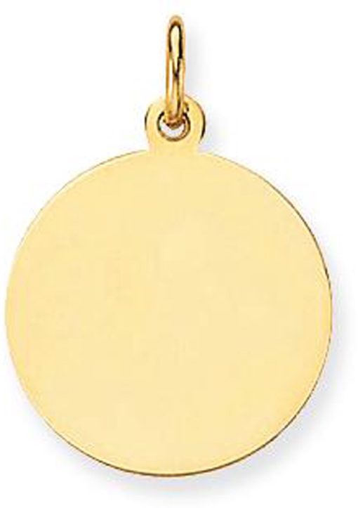 Glow | Glow graveerplaatje rond - goud 14 kt - 16 mm | Nu te koop bij 14Karaats.nl | 10001091-Pendants