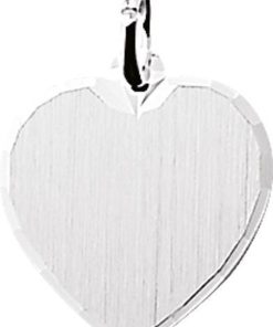 The Jewelry Collection | The Jewelry Collection Graveerhartje Mat Gediamanteerd - Goud | Nu te koop bij 14Karaats.nl | 10001091-Pendants