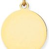 Glow | Glow graveerplaatje rond - goud 14 kt - 18 mm | Nu te koop bij 14Karaats.nl | 10001091-Pendants