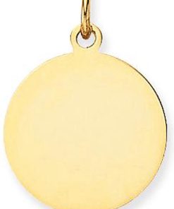 Glow | Glow graveerplaatje rond - goud 14 kt - 18 mm | Nu te koop bij 14Karaats.nl | 10001091-Pendants