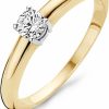 Blush | Blush Ring 1067BZI -  Geel en Wit Goud (14Krt.) met Zirconia | Nu te koop bij 14Karaats.nl | 10001092-Rings