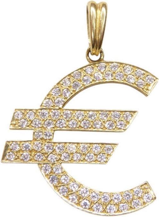 Christian | Euro hanger met zirkonia | Nu te koop bij 14Karaats.nl | 10001091-Pendants