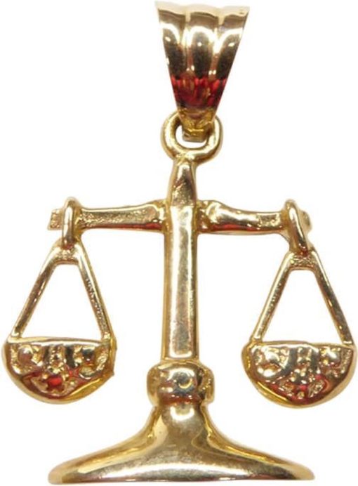 Christian | Gouden weegschaal hanger | Nu te koop bij 14Karaats.nl | 10001091-Pendants