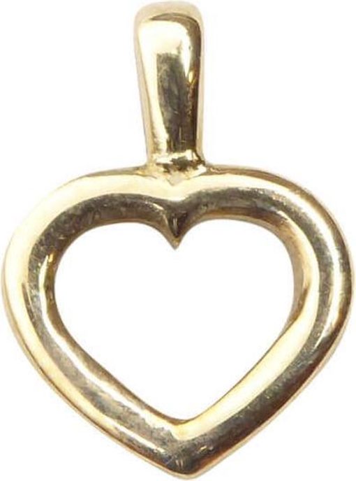 Christian | Gouden harten hanger | Nu te koop bij 14Karaats.nl | 10001091-Pendants