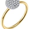 Jonline | Schitterende 14K Gouden Ring met Zirkonia's 17.75 mm. (maat 56) | Nu te koop bij 14Karaats.nl | 10001092-Rings