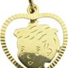 Christian | Gouden jongens hoofd hanger | Nu te koop bij 14Karaats.nl | 10001091-Pendants