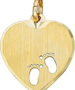 Kasius | 14K Geelgouden Graveerhartje voeten - 4018366 | Nu te koop bij 14Karaats.nl | 10001091-Pendants