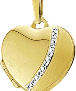 The Jewelry Collection | The Jewelry Collection Medaillon Hart - Goud | Nu te koop bij 14Karaats.nl | 10001091-Pendants