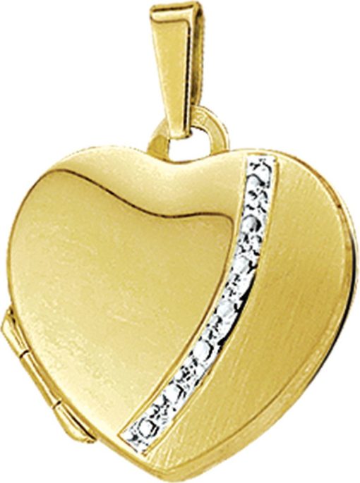 The Jewelry Collection | The Jewelry Collection Medaillon Hart - Goud | Nu te koop bij 14Karaats.nl | 10001091-Pendants