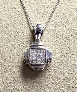 Kapriss | Kapriss - Princess Cut Diamond Pendant - 18K Gold - Women's Pendant with Chain | Nu te koop bij 14Karaats.nl | 10001091-Pendants
