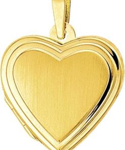 The Jewelry Collection | The Jewelry Collection Medaillon Hart - Geelgoud (14 Krt.) | Nu te koop bij 14Karaats.nl | 10001091-Pendants