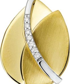 The Jewelry Collection | The Jewelry Collection Hanger Diamant 0.04ct H Si - Bicolor Goud | Nu te koop bij 14Karaats.nl | 10001091-Pendants